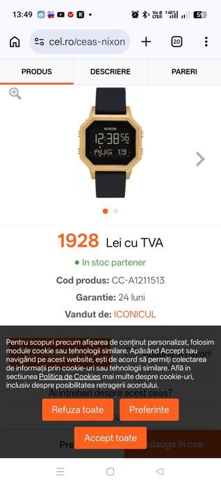 Ceas NIXON  unisex