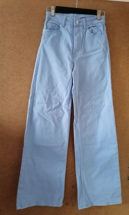 Светло сини дънки за момиче тип чарлстон