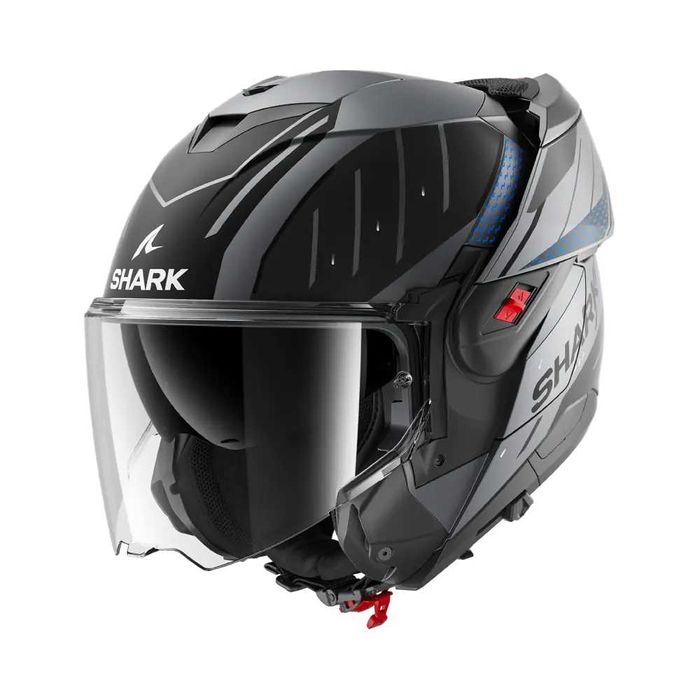 Каска Shark Oxo Rydger Mat Anthracite Blue Black