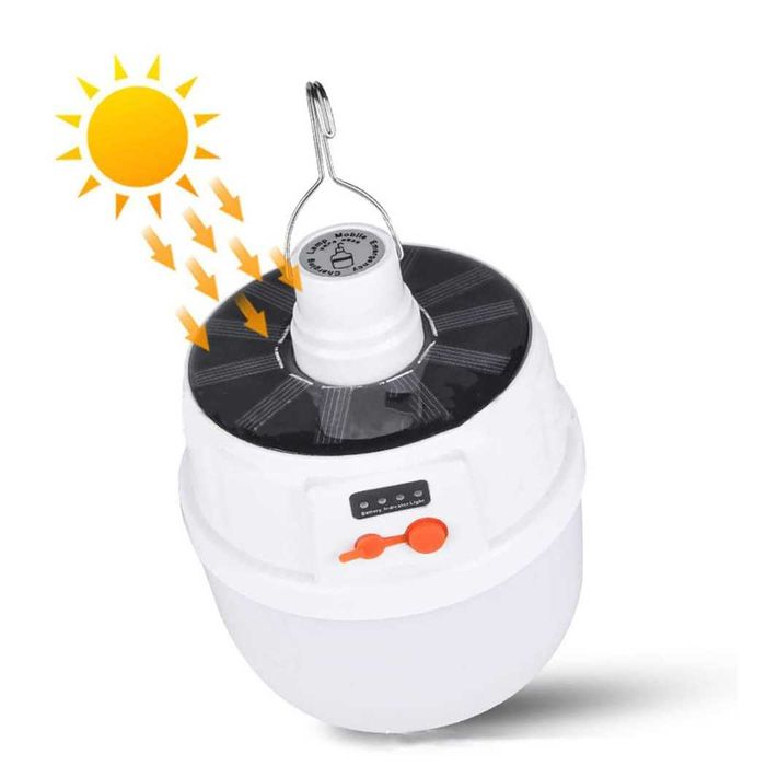 Соларна къмпинг лампа Led фенер с кука