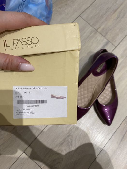 Balerini piele mov Il PASSO marimea 37