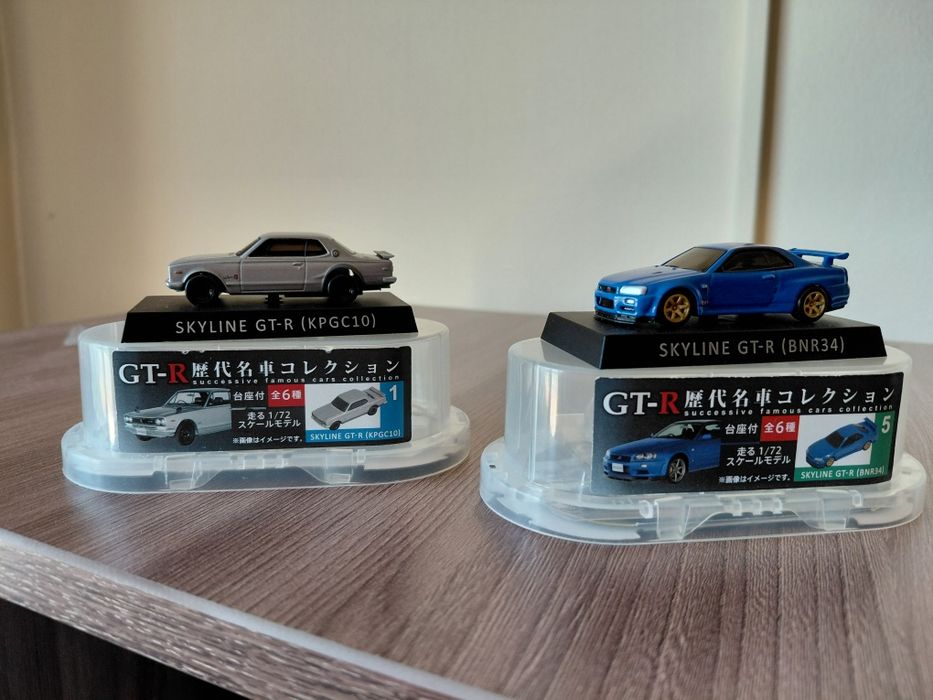 Коллекционные модели Nissan Skyline GT-R (KPGC10 и BNR34) 1/72