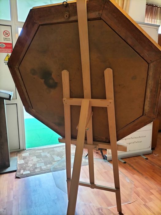 Tablou icoana rama hexagonala vintage