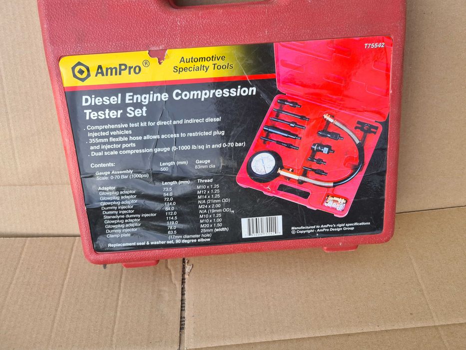Trusă pentru măsurarea compresiei la motoare diesel  AmPro T75542