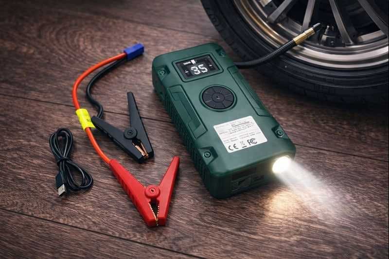 Universal Avtomobil Favqulodda Qurilmasi Jump Starter+Kompressor akm35