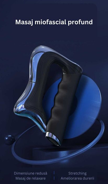 Aparat NOU de masaj cu tehnologie EMS+vibratii, 3 viteze, negru