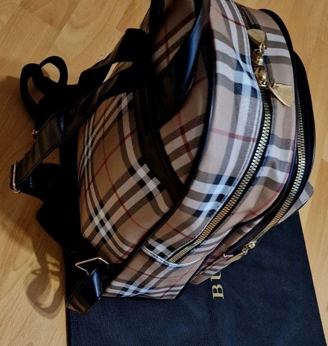 Rucsac Burbbery super model, l9go metalic, saculet inclus
