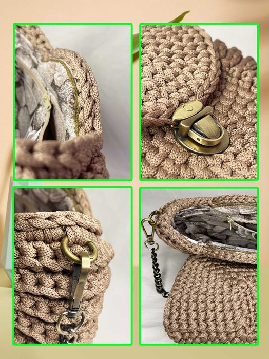 Вязаная сумка ручной работы