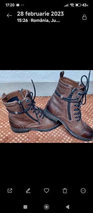 Ghete din piele naturala