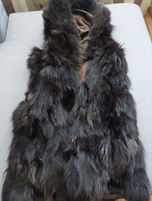 Елек от естествен косъм лисица