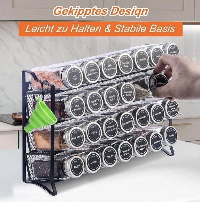 Suport pentru condimente cu 4 niveluri