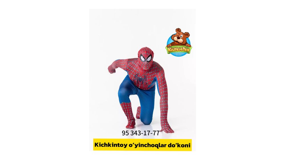 Человек паук костюм 100,130,160,180см O’rgimchak odam formasi