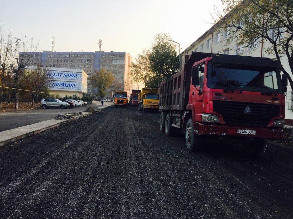 Обработка основания битумной эмульсией