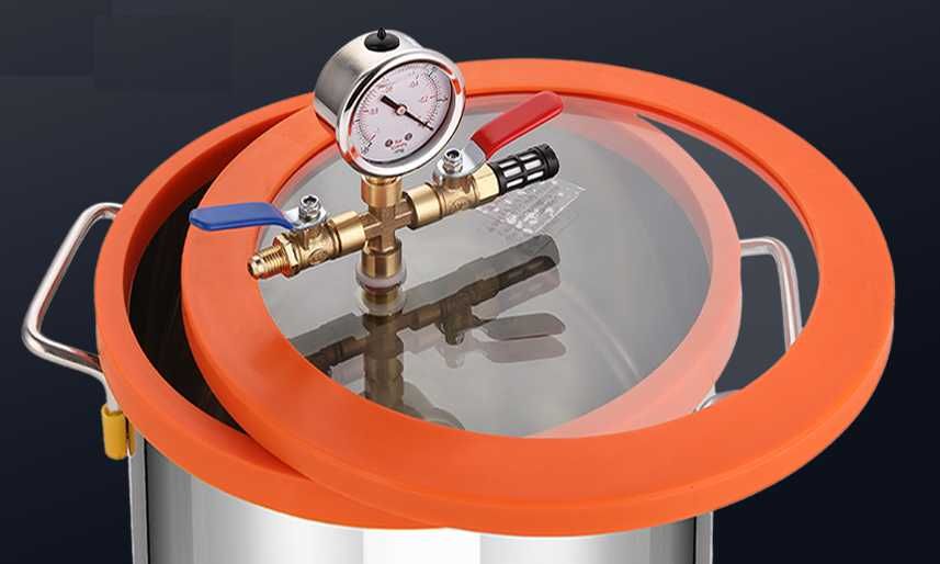 Комплект вакуумна помпа 100 л/м 150Вт+вакуумна камера 18,9л