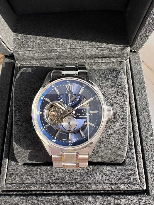Японские часы Orient Star полускелетон. SDK05002D0