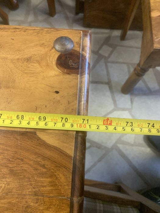 Масивна тикова маса с 6 стола