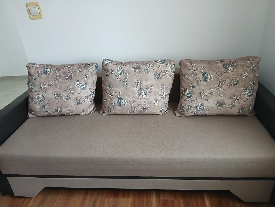 Mobila de living, canapea si masuta de cafea