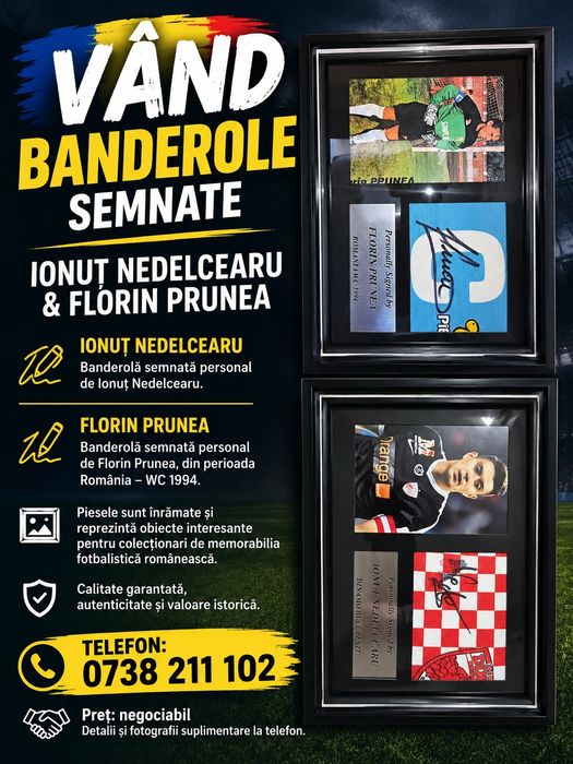 Banderole semnate de prunea și nedelcearu căpitani