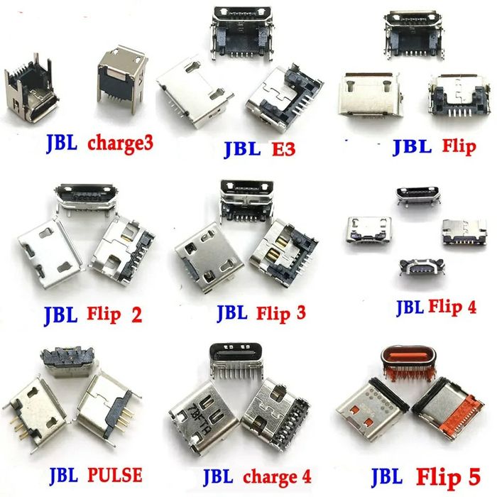 Conector micro usb, tip c,  jbl e3, pulse, charge 3, 4, flip 2,3,4,5