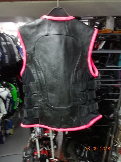 Icon дамски кожен мото елек xs s m l женски чопър телешки бокс нови