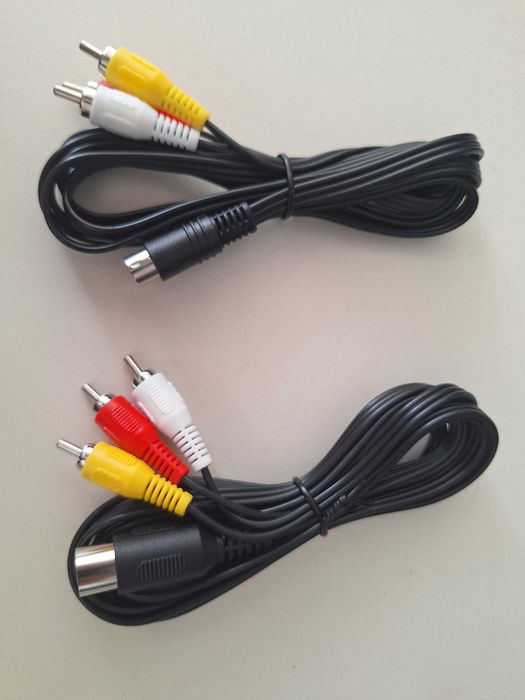 3RCA 1.8m AV Audio Video Cable for SEGA Mega Drive Genesis 1, Drive Genesis 2, Drive Genesis 3