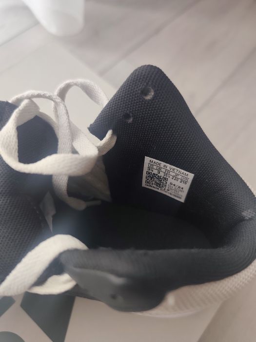 Pantofi sport mid-high din piele ecologica Hoops3.0, Alb, Negru stins,