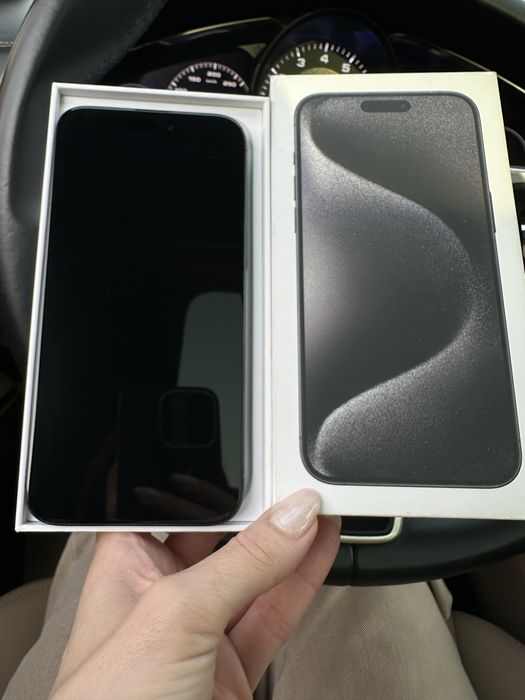 Iphone 15 pro max 1 trb black titanium черный