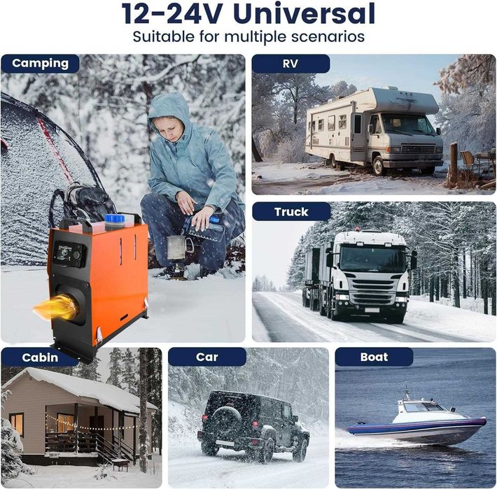 Webasto STANIS Sirocou 12V  8 kw + bluetooth auto portabil soba Vevor