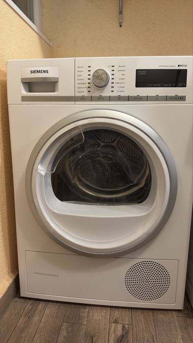 Пералня AEG 9 kg с пара + Сушилня Siemens 8 kg