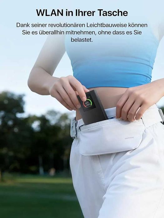Мобилен WiFi рутер Tenda, преносим Hotspot Wi-Fi 6, 2100mAh, USB-C, мини размер