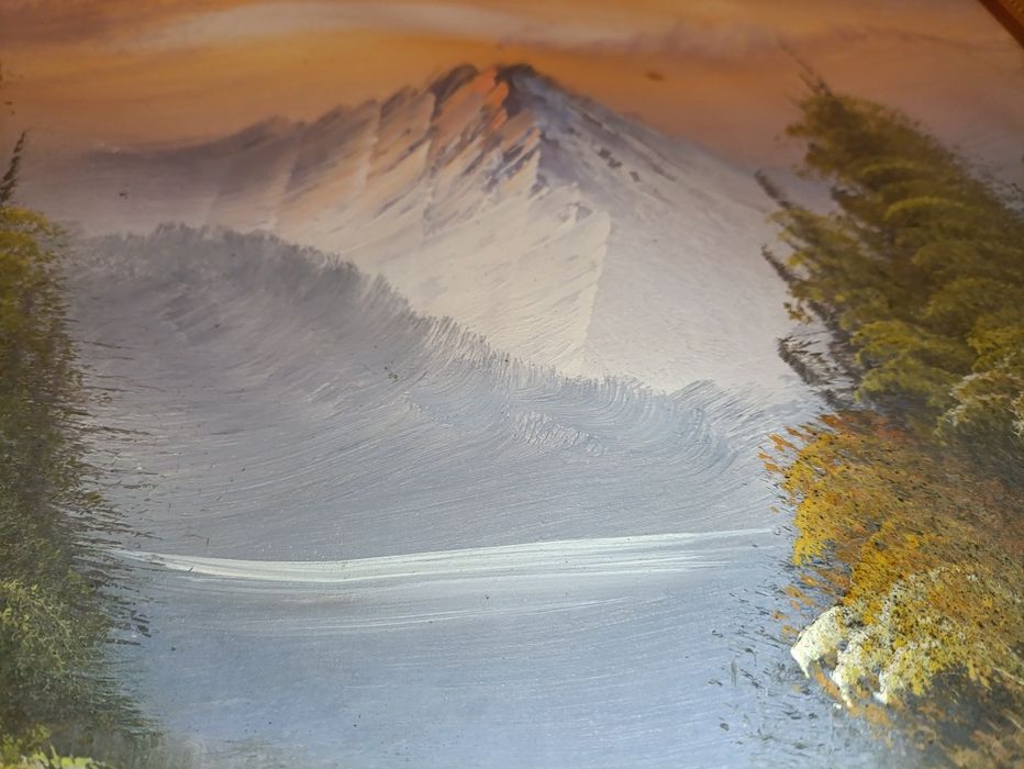 Tablou Pictat "Apus peste Lacul Ascuns" Anul 1998