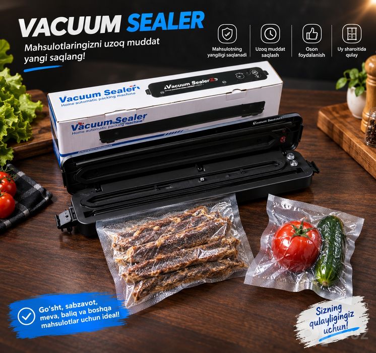 Vacuum Sealer — Mahsulotlarni uzoqroq saqlash uchun qulay qurilma