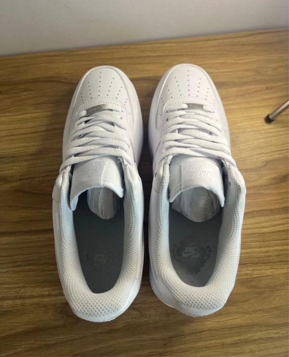 Adidasi Nike Airforce 1, noi, fullbox