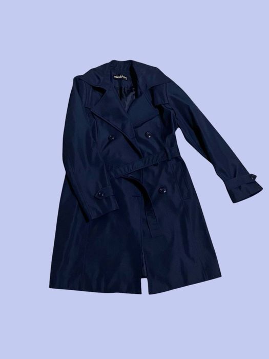 Тренч темно синий