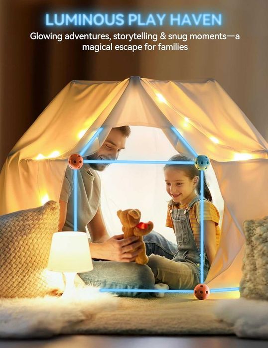 besrey Детски комплект за изграждане на крепост, 133 части с игра