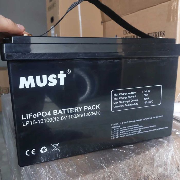 Аккумулятор MUST LiFePO4 12.8V 100Ah Bluetooth
