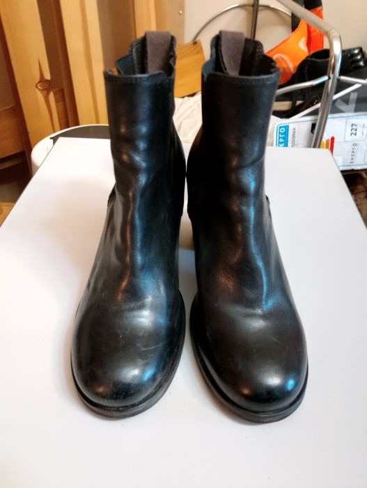 Елегантни черни боти Riccardo Cartellane Made in Italy естествена кожа