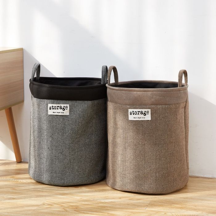 Корзина для хранения одежды и вещей из плотной ткани