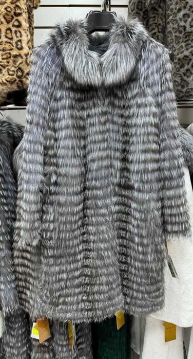 Меховой кардиган