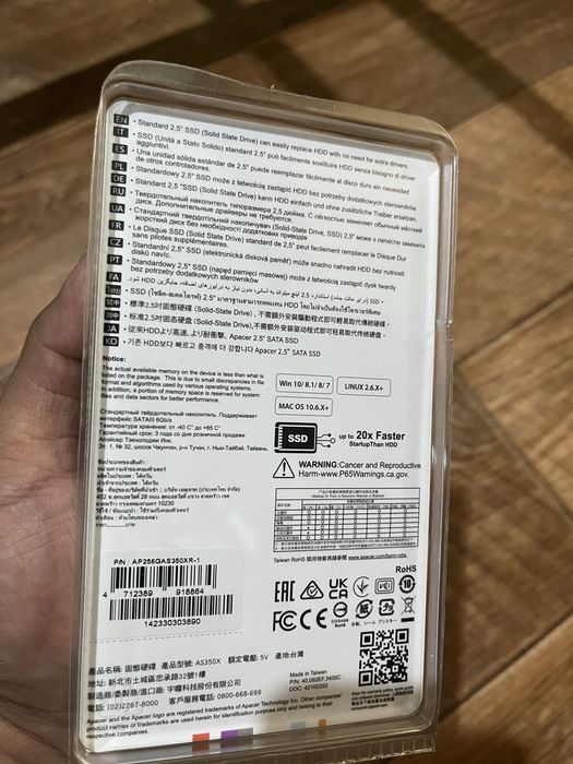 Жесткий диск HDD 1TB WD Blue 2.5
