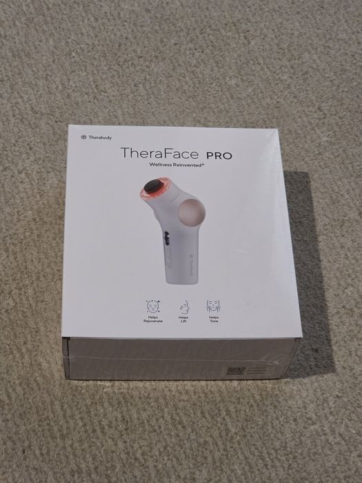 Dispozitiv de masaj Therabody TheraFace PRO, 3 viteze (1750, 2100, 2400 PPMs), Alb/Roz