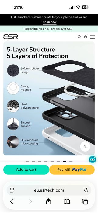 ESR Оригинален Калъф iphone 16 pro MAX