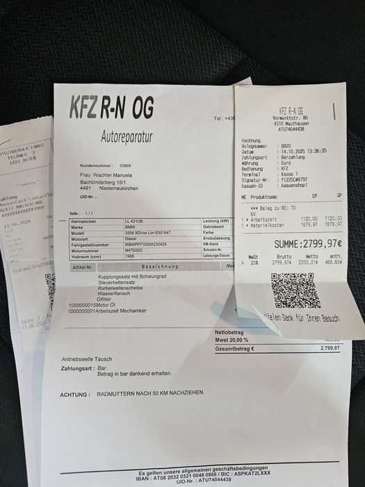 Bmw E90  320 Facelift -xDrive - 177cp /istoric service