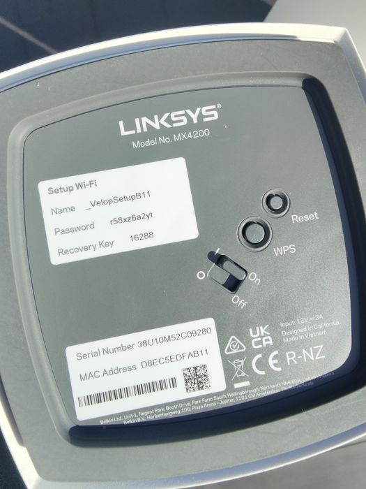 Sistem Wi-Fi Mesh Linksys MX4200-EU AX4200, Tri-Band Gigabit, 4×4 MU-MIMO, Wi-Fi 6,
