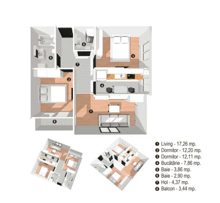 Apartament 3 camere Avangarde City Militari