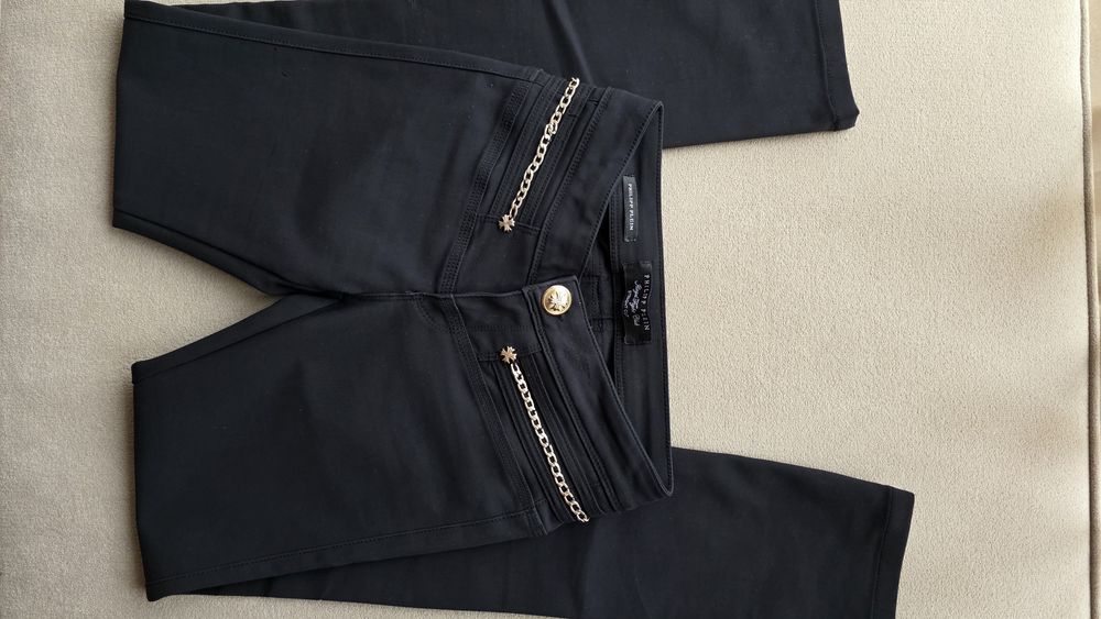 Philipp Plein Панталон черен скини тип клин