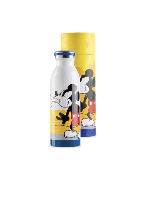 Термо бутилка Disney Mickey Mouse 500 мл сива, жълта и оранжева