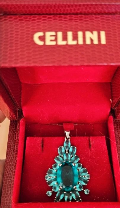 Pandantiv damă nou superb din argint stantat 925 cu piatra naturala