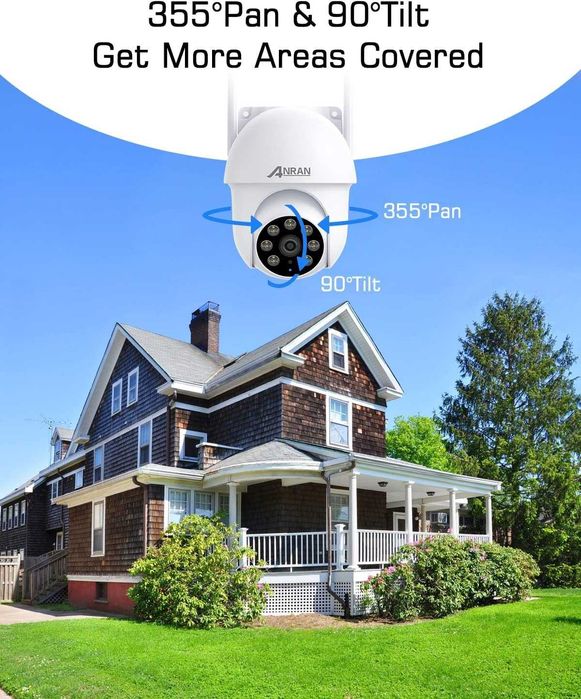 ANRAN 5MP PTZ WiFi FHD охранителна камера за видеонаблюдение IP66