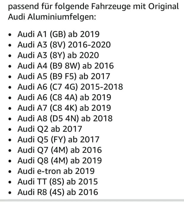 Оригинални капачки за джанти за VWи Ауди